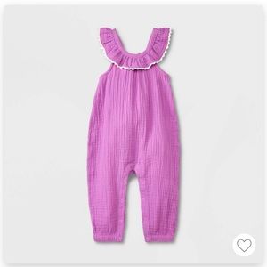 Cat and Jack Purple Gauze Romper Newborn